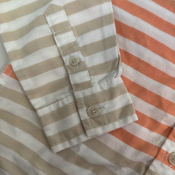 Nautica Striped Button Down Casual Shirt, L/G (7) - Picture 3 of 4